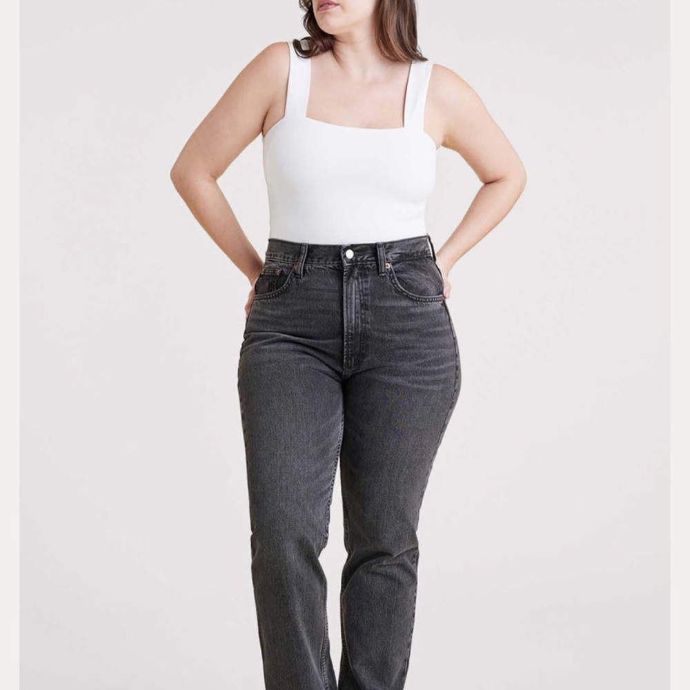 nuuds White Square Neck Bodysuit